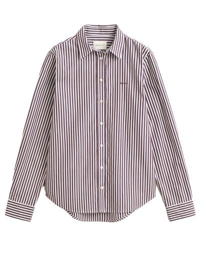 Gant - Classic Striped Hemd - Darkened Wine